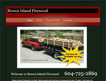 Tablet Screenshot of bowenislandfirewood.com